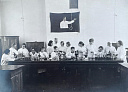 Профессор Ломакин И.Р. на занятиях со студентами. 1937 г.